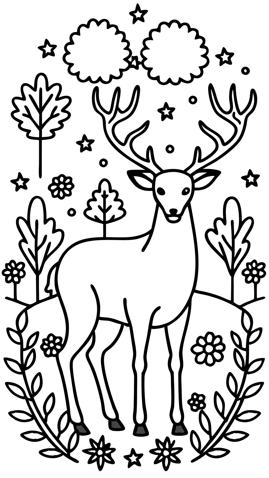 coloriages de cerfs pour adultes